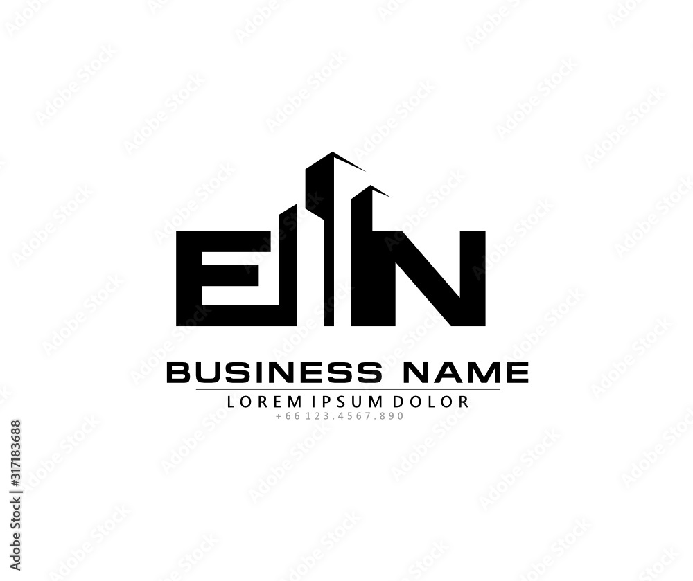 E N EN Initial building logo concept