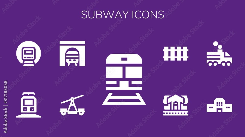 subway icon set subway icon set
