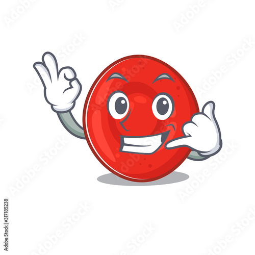 Call me funny erythrocyte cell mascot picture style