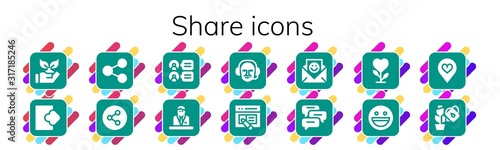 share icon set