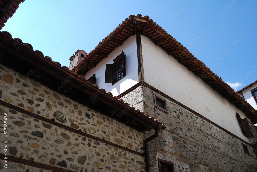 Traditional architecture from the Bulgarian revival period in Zlatograd town.