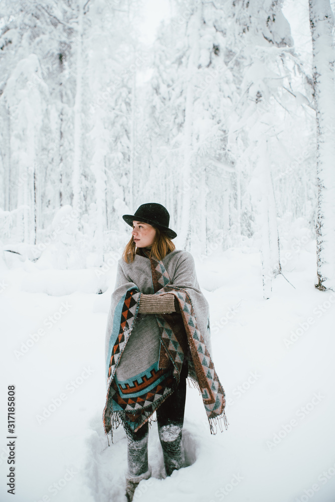 Fototapeta premium Siberian freedom girl mood and lifestyle 
