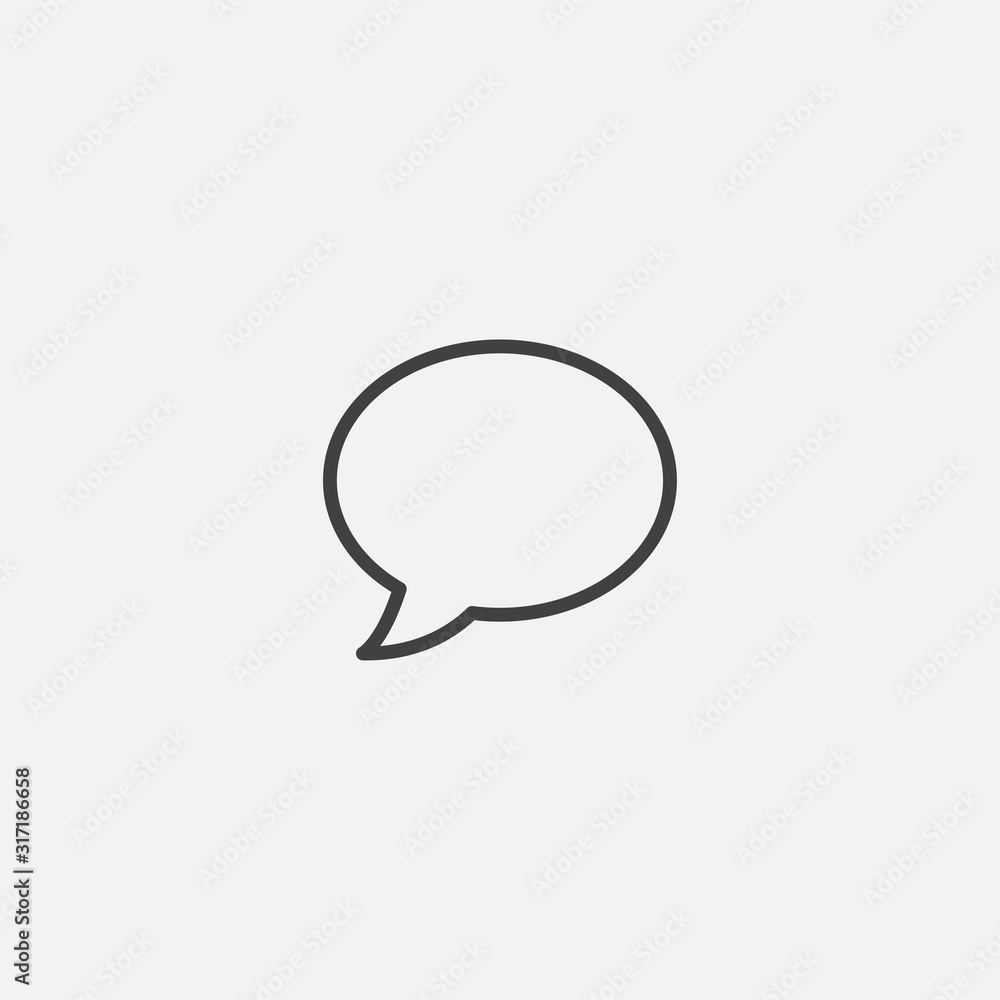 Chat icon. Element, message, chat bubble icon illustration isolated vector, comment sign symbol Chat icon. Element, message, chat bubble icon illustration isolated vector, comment sign symbol