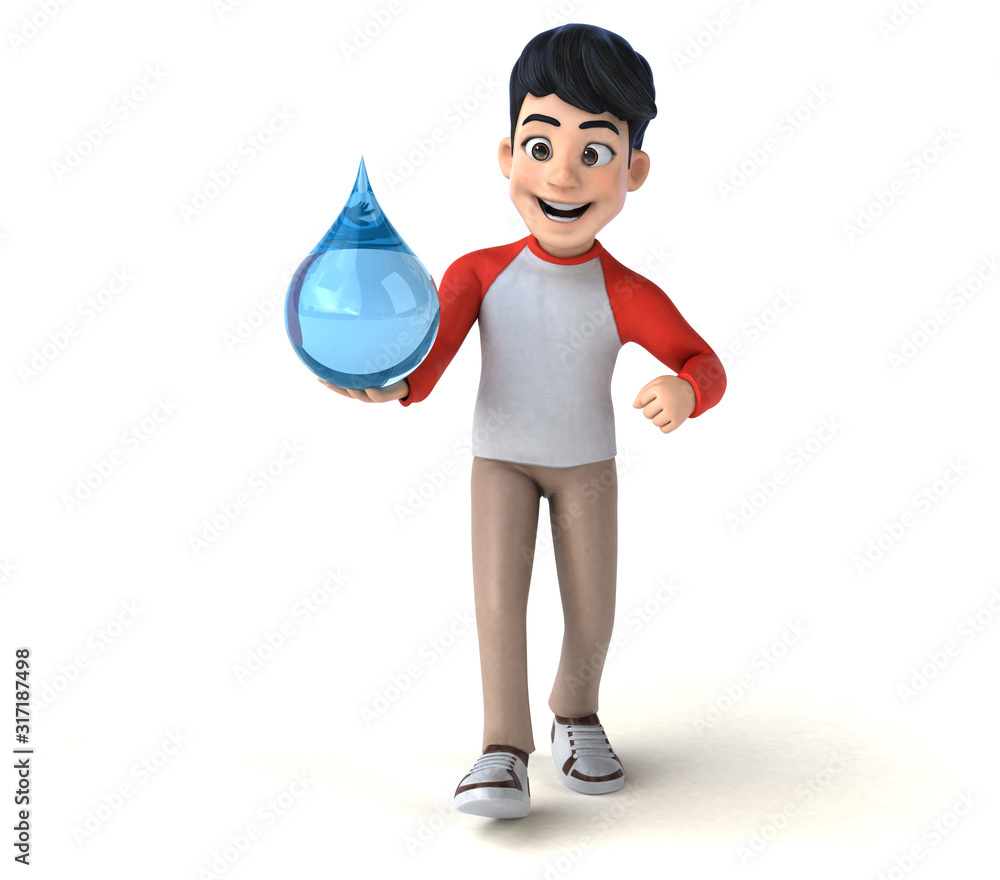 Fun 3D Asian teenager with a manga style Fun 3D Asian teenager with a manga style