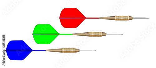 RGB Red Green And Blue Dart Set