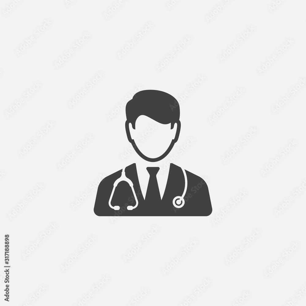 Doctor with stethoscope icon design, Physician doctor flat vector icon for apps and websites, doctor logo illustration Doctor with stethoscope icon design, Physician doctor flat vector icon for apps and websites, doctor logo illustration