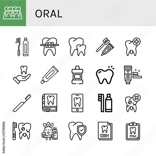 Set of oral icons