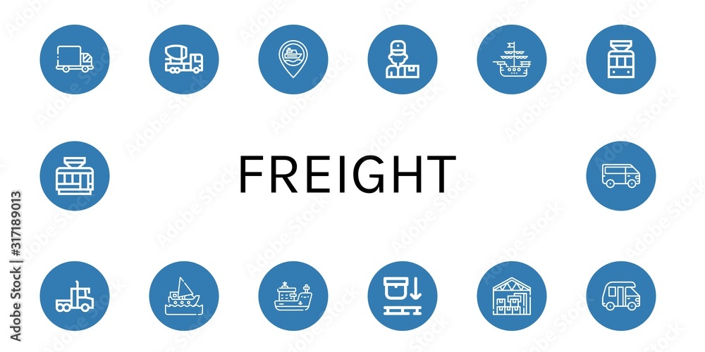 freight icon set freight icon set