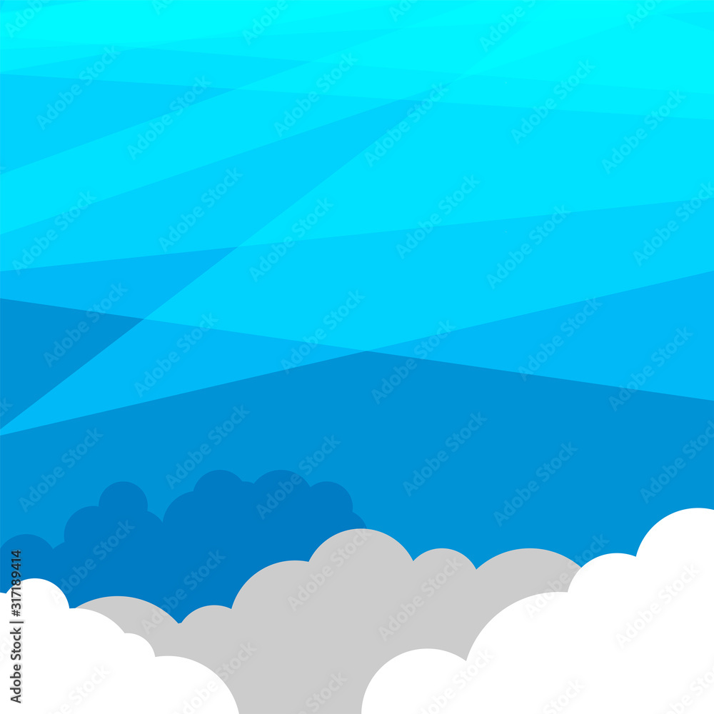 Blue sky with white clouds on background
