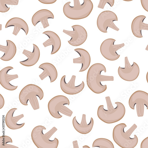 Mushroom seamless pattern background