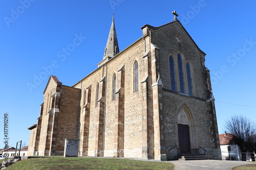 Eglise catholique du village de Rochetoirin - Département de l'Isère - Région Rhône Alpes - France - Vue extérieure