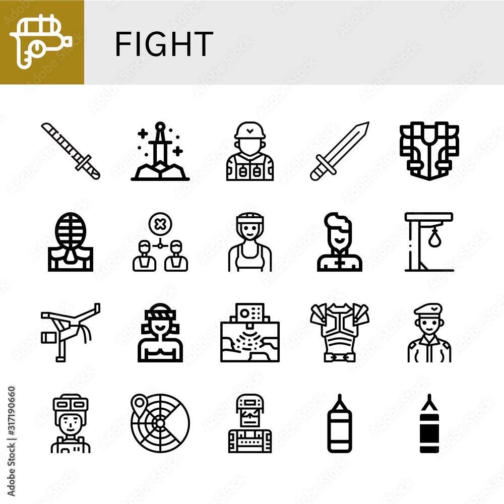fight icon set fight icon set
