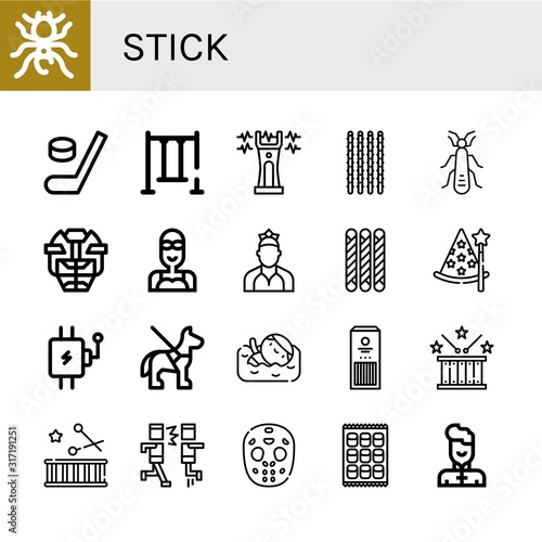 stick icon set