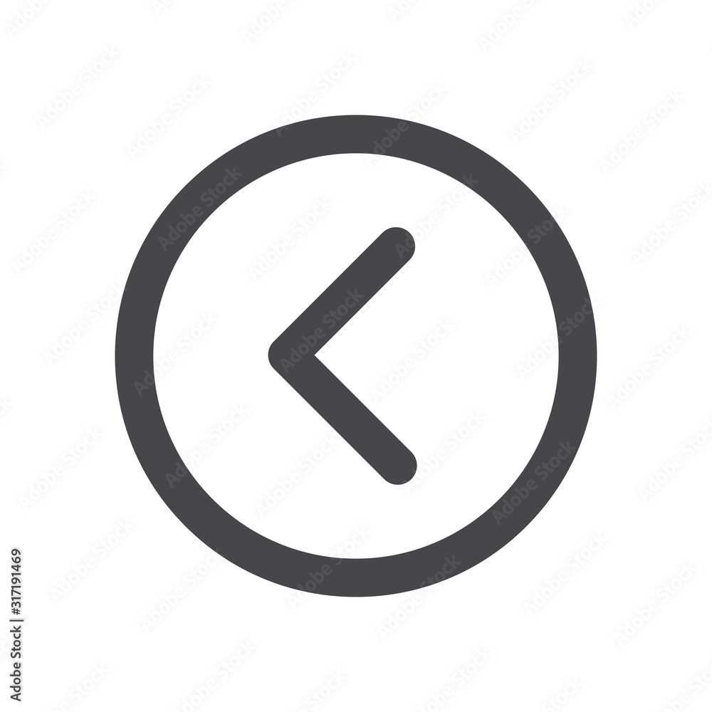 Left arrow vector icon, simple sign for web site and mobile app. Left arrow vector icon, simple sign for web site and mobile app.