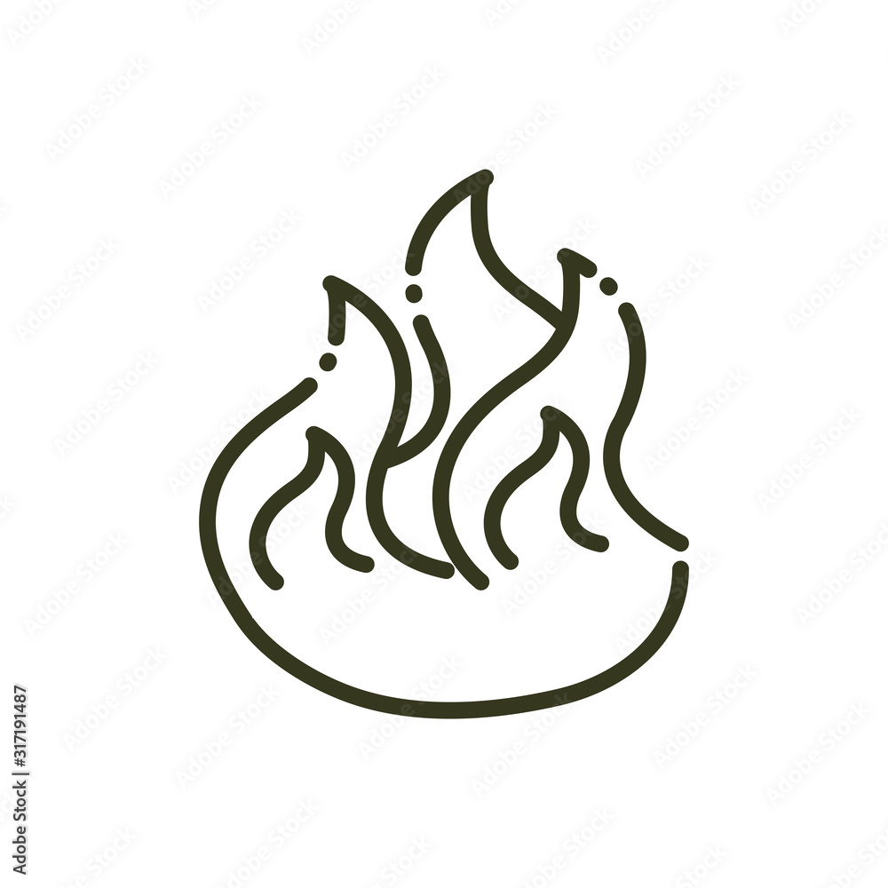 Obraz premium fire flame hot nature line design