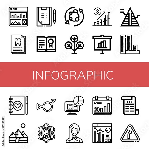 infographic simple icons set