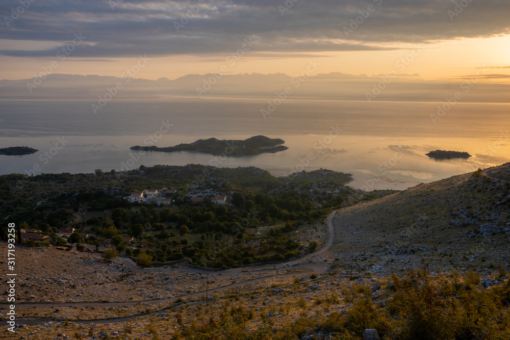 sunrise on Lake Skadar in Montenegro