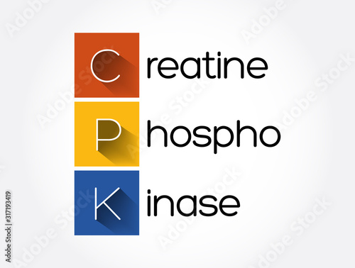 CPK - creatine phosphokinase acronym, concept background