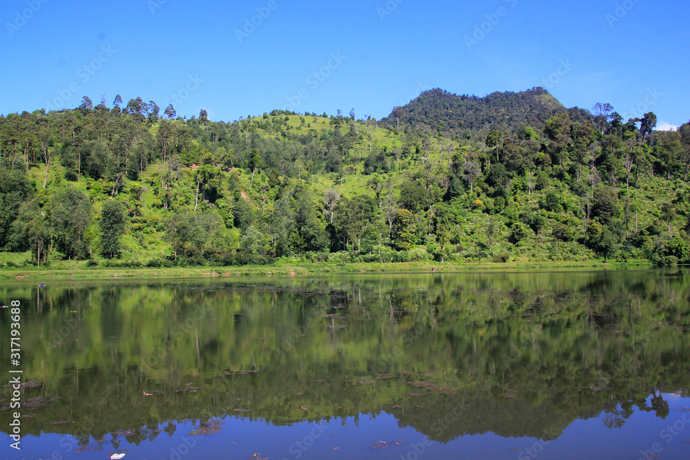 Green and beautiful area around Lake Cisanti which is the source of the Citarum River water flow in West Java. Green and beautiful area around Lake Cisanti which is the source of the Citarum River water flow in West Java.