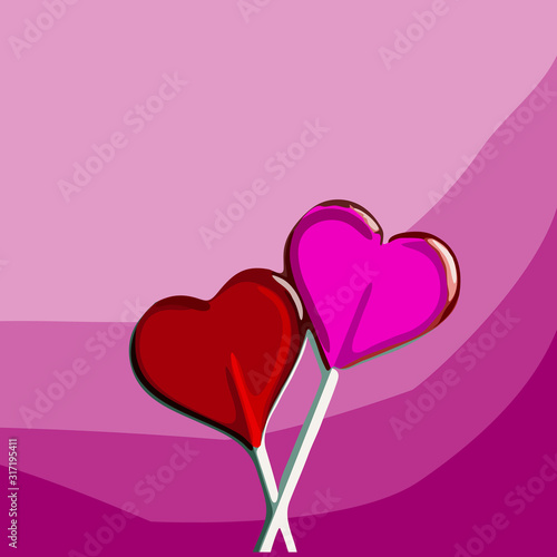 Valentine's day heart candy pink