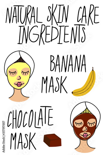 Natural skin care ingredients for mask