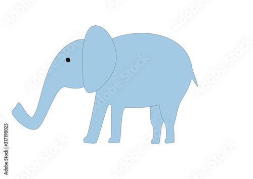 Vector elephant from Africa. Illustrations for children. Illustrations. Vector