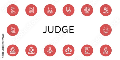 Set of judge icons