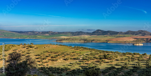 Lake Embalse del Guadalhorce, Ardales Reservoir, Malaga, Andalusia, Spain