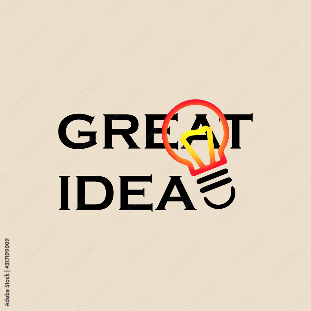 Great idea concept with bulb light. Inspiration innovation, invention, effective thinking. 