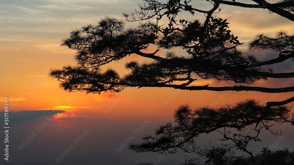 Sunset view, Phu soi dao national park, Thailand Sunset view, Phu soi dao national park, Thailand