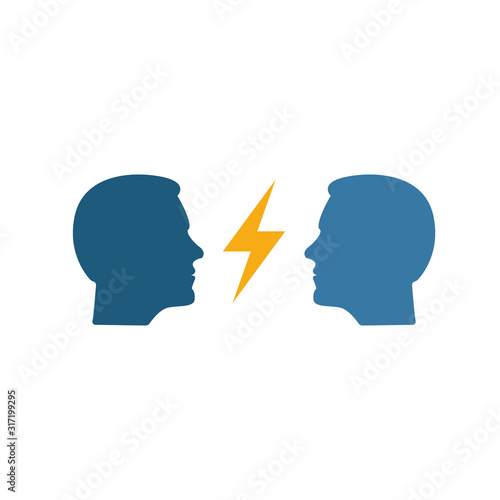 Altercation icon. Flat creative element from business ethics icons collection. Colored altercation icon for templates, web design and software