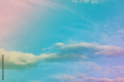 Fototapeta Naklejka Na Ścianę i Meble -  Fantastic sky and colorful clouds.