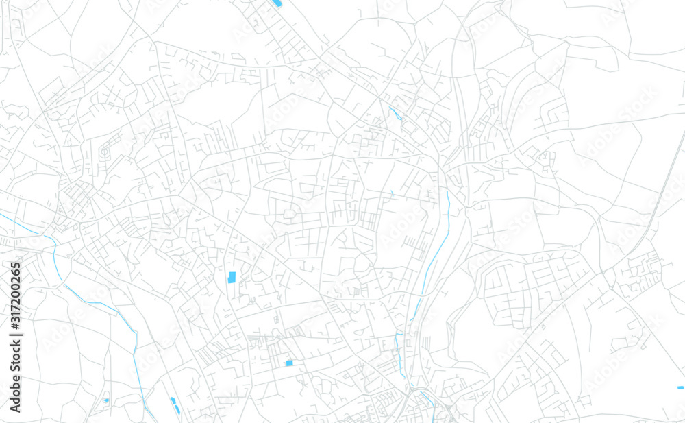 Batley, England bright vector map