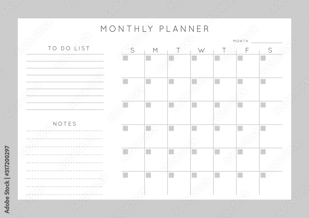 Planner sheet vector Planner sheet vector