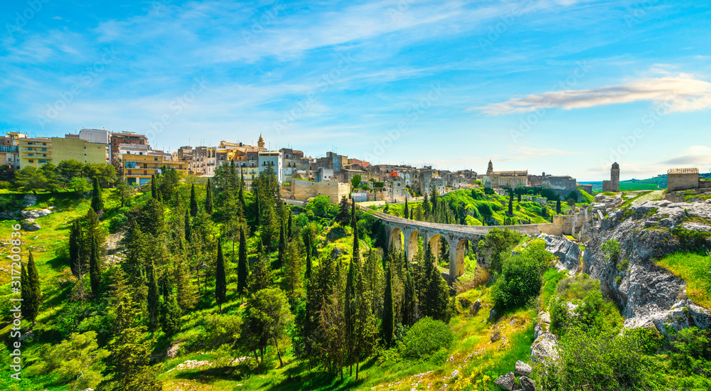Gravina in Puglia ancient town, bridge and canyon. Apulia, Italy. Gravina in Puglia ancient town, bridge and canyon. Apulia, Italy.