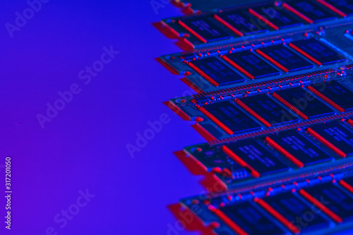 Canvastavla computer random access memory (RAM)  close up