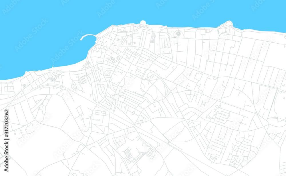 Margate, England bright vector map