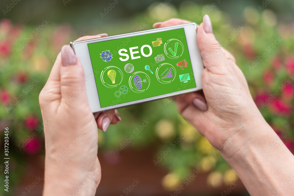 Seo concept on a smartphone Seo concept on a smartphone