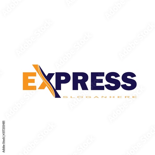 Fast Forward Express logo designs vector, Simple Express logo template photo