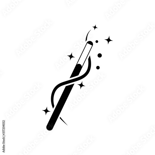Wand magic icon Vector Illustration design Logo