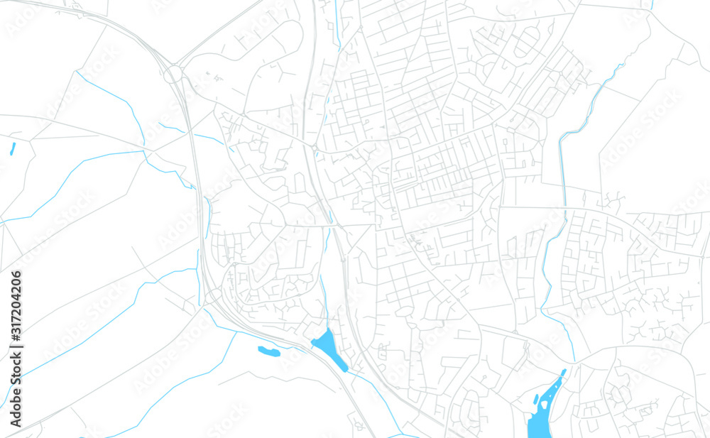 Fototapeta premium Kettering, England bright vector map