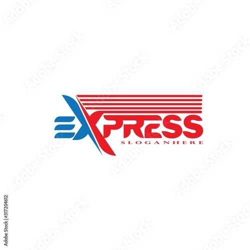 Fast Forward Express logo designs vector, Simple Express logo template photo