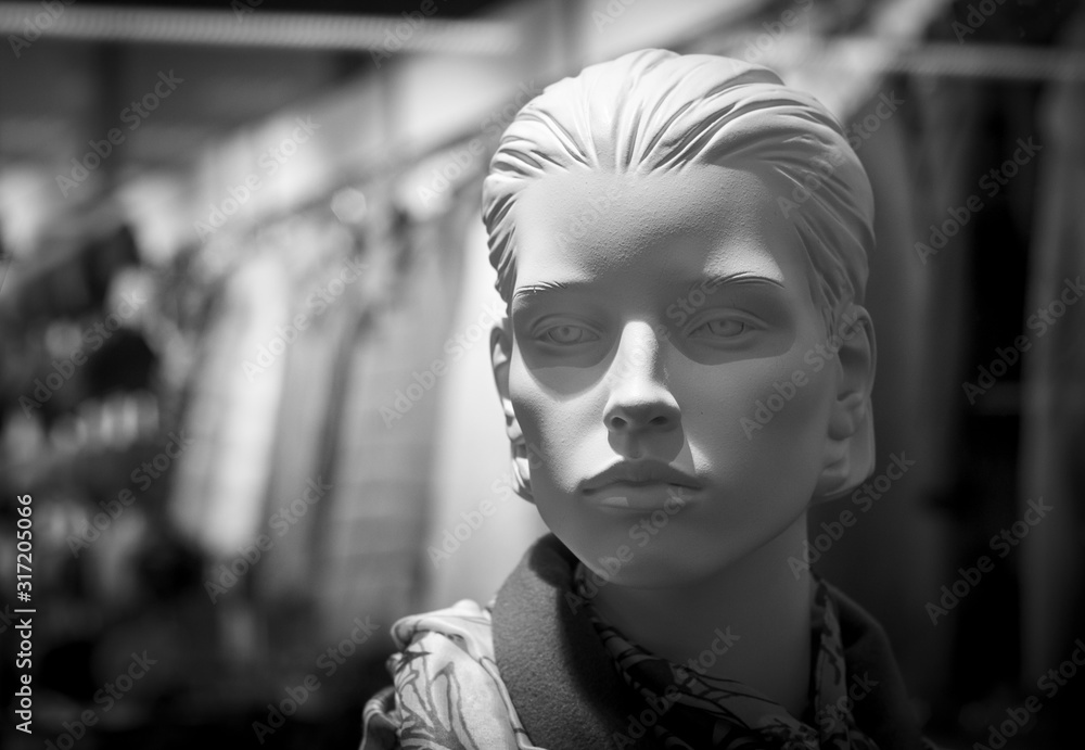 Maniken close-up face Maniken close-up face