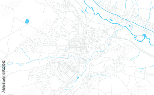 Keighley, England bright vector map