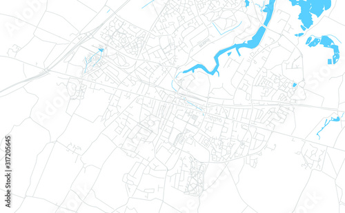 Sittingbourne, England bright vector map