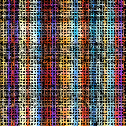 Seamless plaid pattern. Imitation of a texture of rough canvas. Vector image.