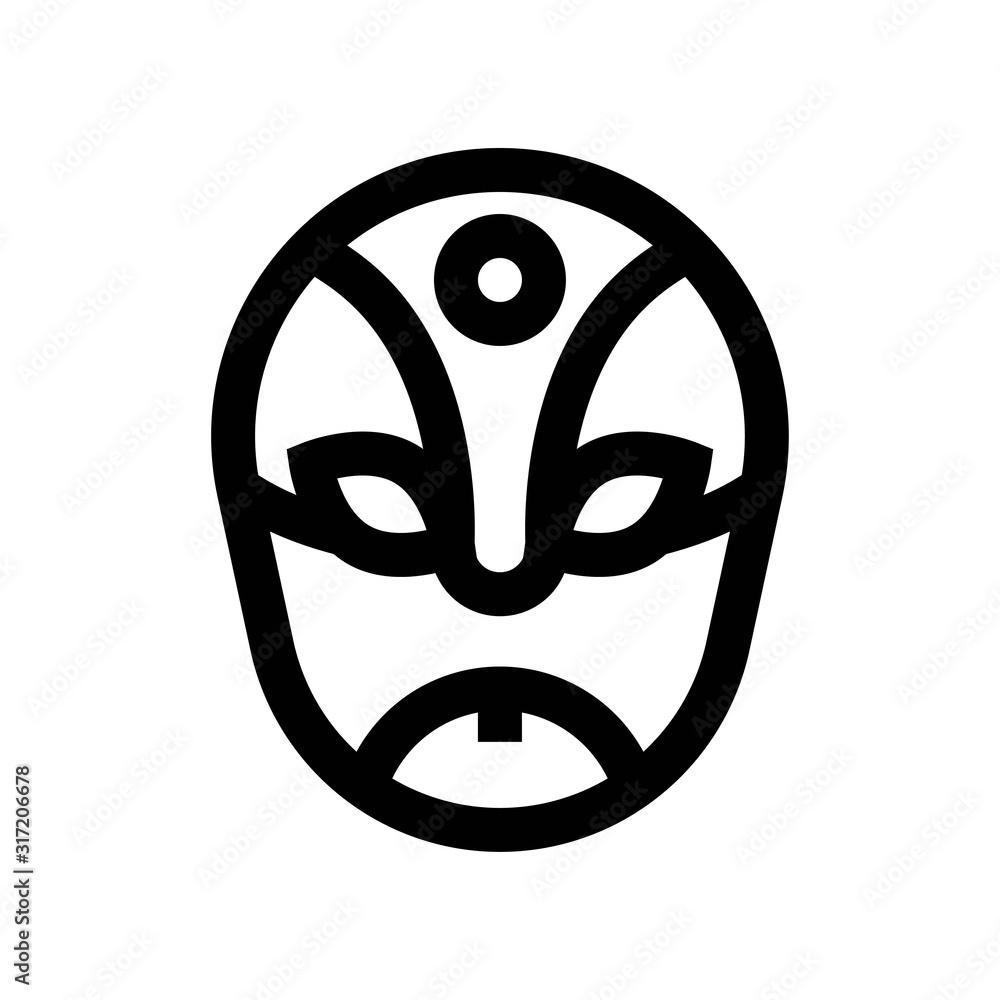 china new year related face mask vectors in lineal style, china new year related face mask vectors in lineal style,