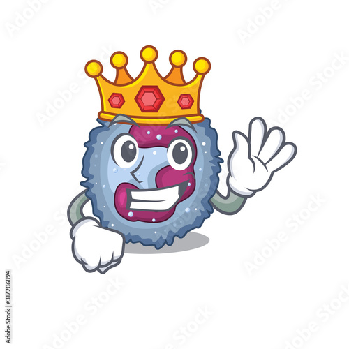 A stunning of neutrophil cell stylized of King on cartoon mascot style