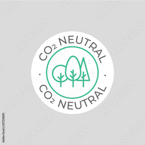 Co2 neutral vector icon