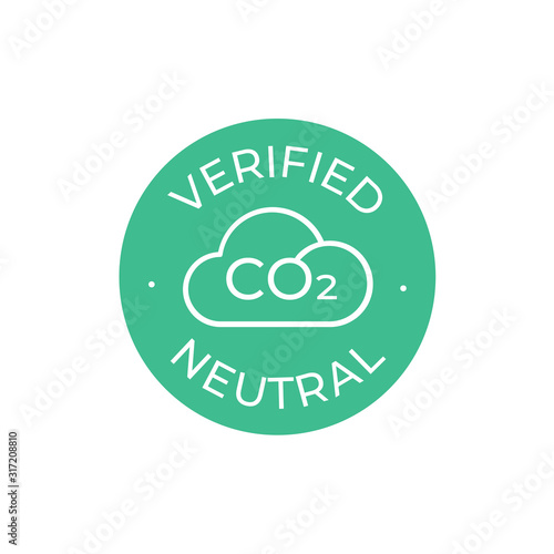 Verified co2 neutral vector icon